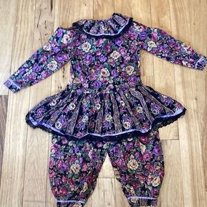 Homemade one piece ruffle skirt with attached pants